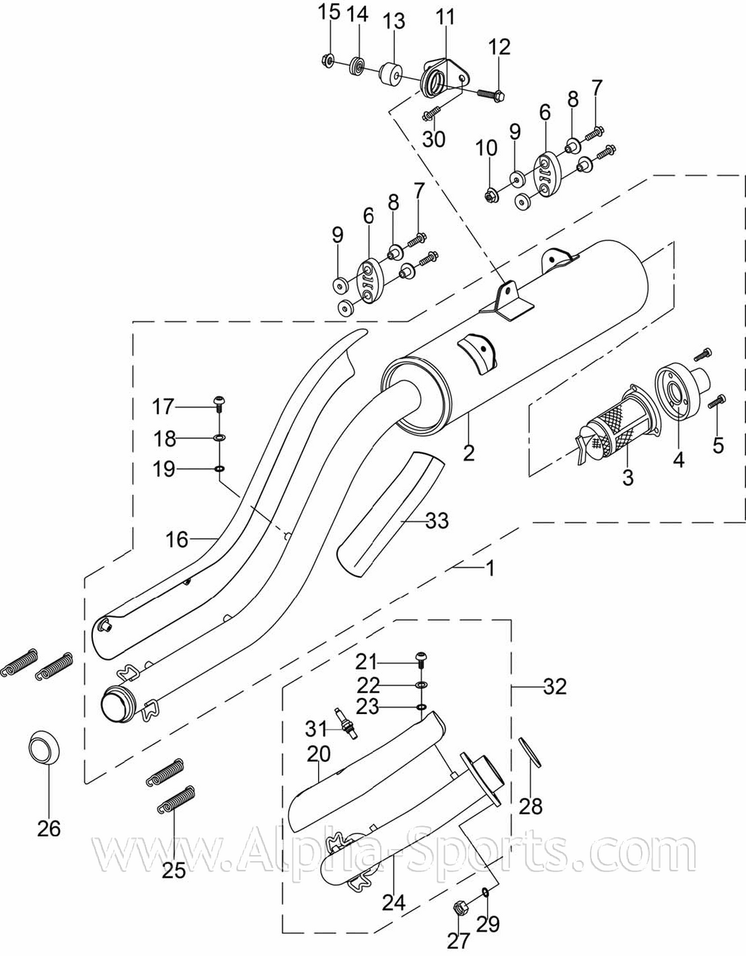 HiSUN Exhaust Gasket - PJ00000180500100