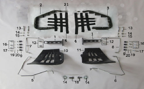Pentora Right (Passengers) Pedal with Mesh - 16724120191 & 116406924242401