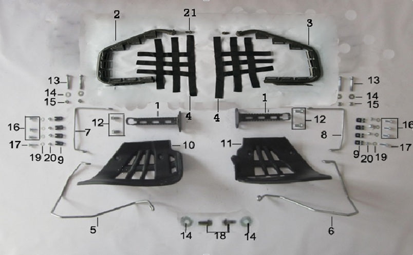 Pentora Right (Passengers) Pedal with Mesh - 16724120191 & 116406924242401