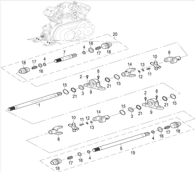 HiSUN Front Drive Shaft E - PJ00000251000400