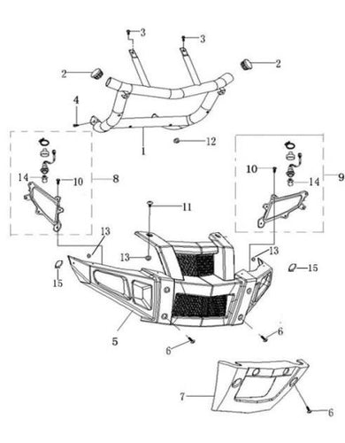 HiSUN Front Bumper Protection Cover for Strike - 736021160000